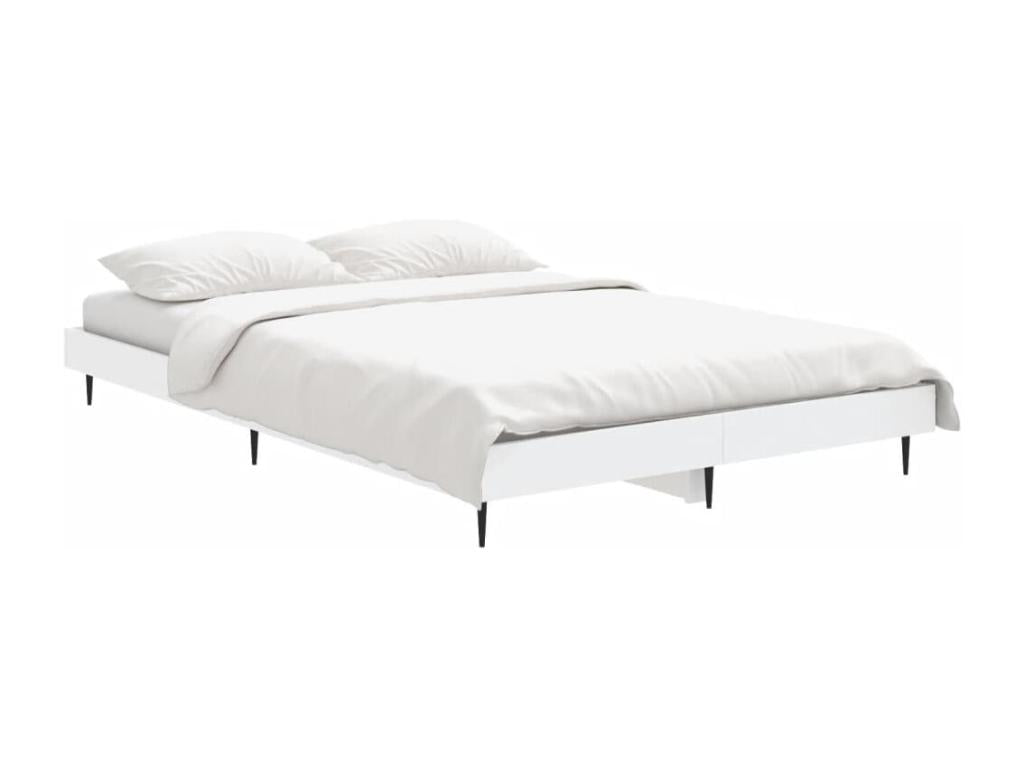 Bed frame without mattress white 120x190 cm engineered wood IWZX92804