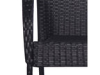 7-piece garden dining set, black woven resin, 12 RNMU63530