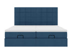 Ottoman bed frame with blue mattress 180x200 cm fabric YYNR87616