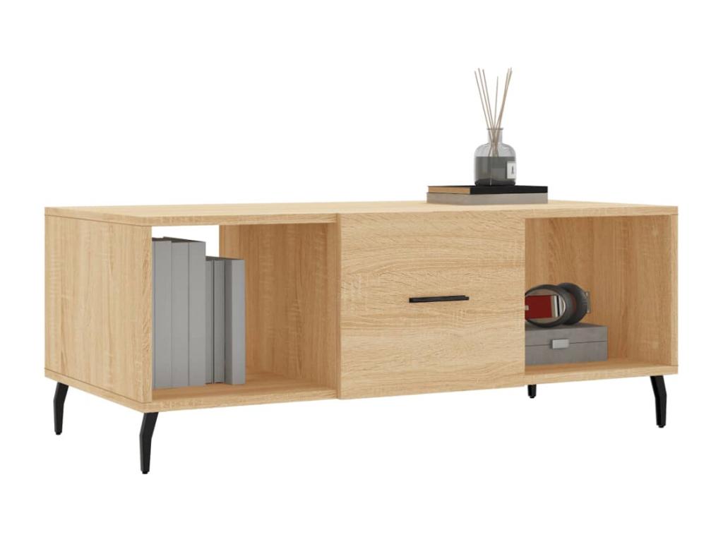 Decohaute oak coffee table 102x50x40 engineered wood FPBN98887