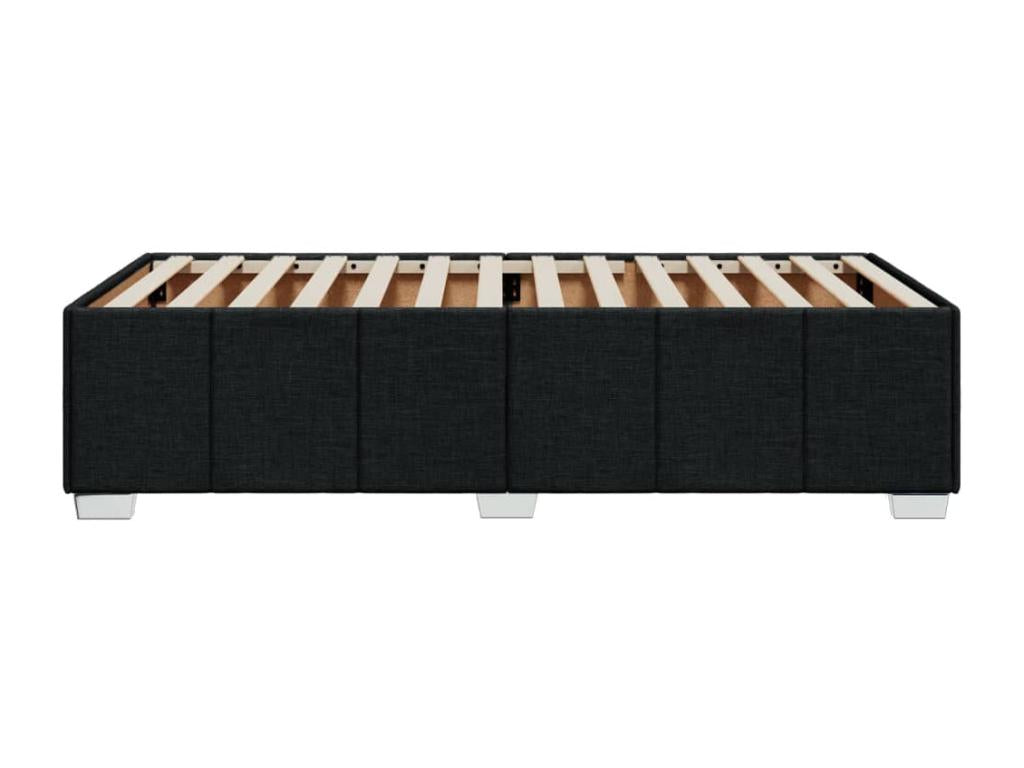 Black bed frame without mattress, 100x200 cm, fabric HDQU33027