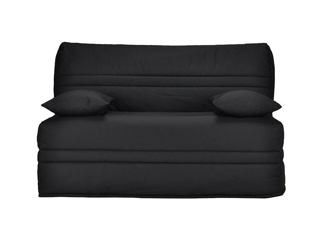 BZ sofa bed in fabric with a 15cm high Decohaute mattress, 140x200cm - Black - Storage compartment OBSC47648