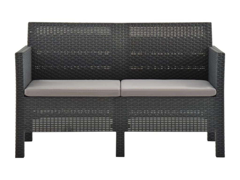 2-piece garden furniture set with PP cushions, Anthracite, 3 NEGT35301