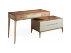 Decohaute-Couleur AMJG43586 lacquered walnut wood dressing table with 4 drawers