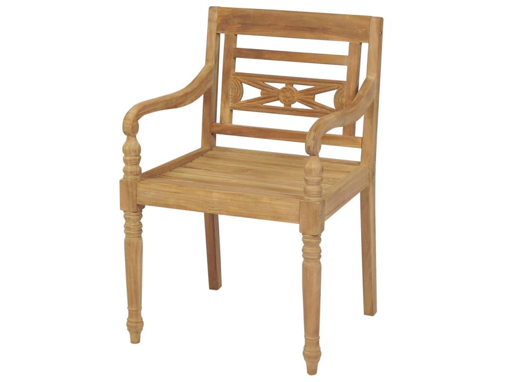 Decohaute chairs, set of 2, solid teak wood, YJMJ40787