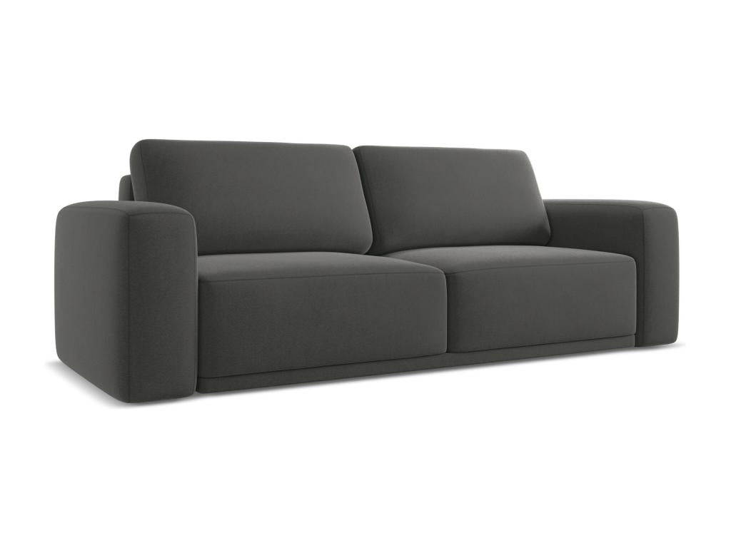 3-seater convertible sofa in velvet and steel - Decohaute JSRT98714