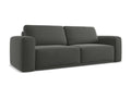 3-seater convertible sofa in velvet and steel - Decohaute JSRT98714