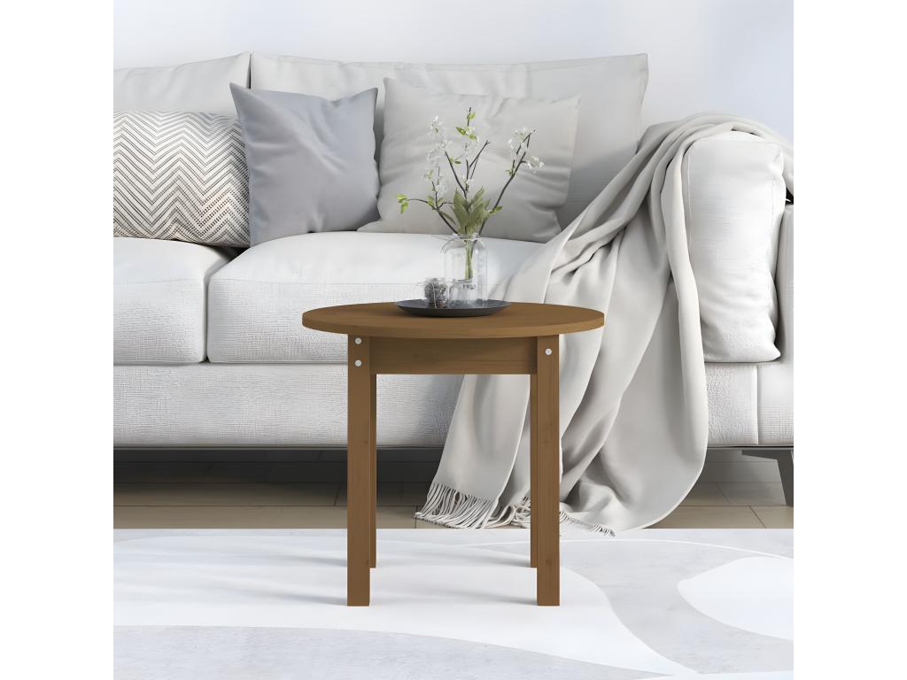 Coffee table, honey brown, 45x40 cm, solid pine wood, VIRQ57905