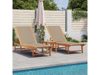 Set of 2 lounge chairs with Decohaute wooden and textilene table LFHT07625