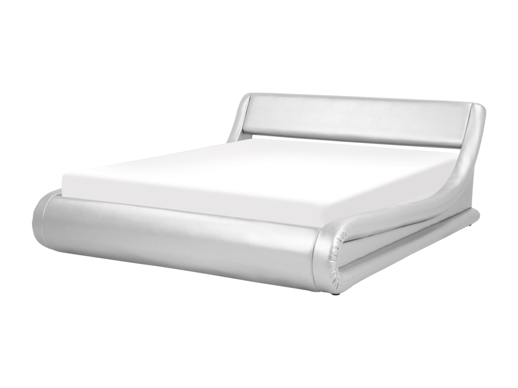 Decohaute PU Leather Ottoman Bed 180x200 cm Silver DNRJ32674