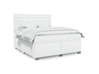 Decohaute bed base with mattress, white, 180x200cm, faux leather, DGMA40237