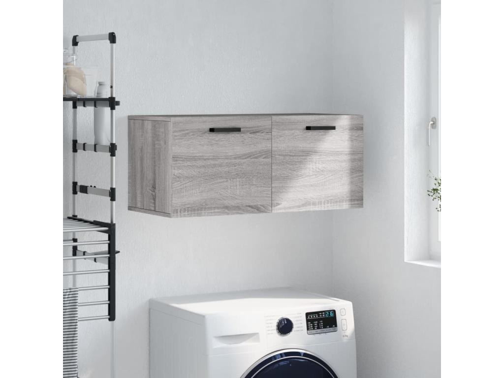 Decohaute wall cabinet, grey, 80x36.5x35, engineered wood, DVDG86706