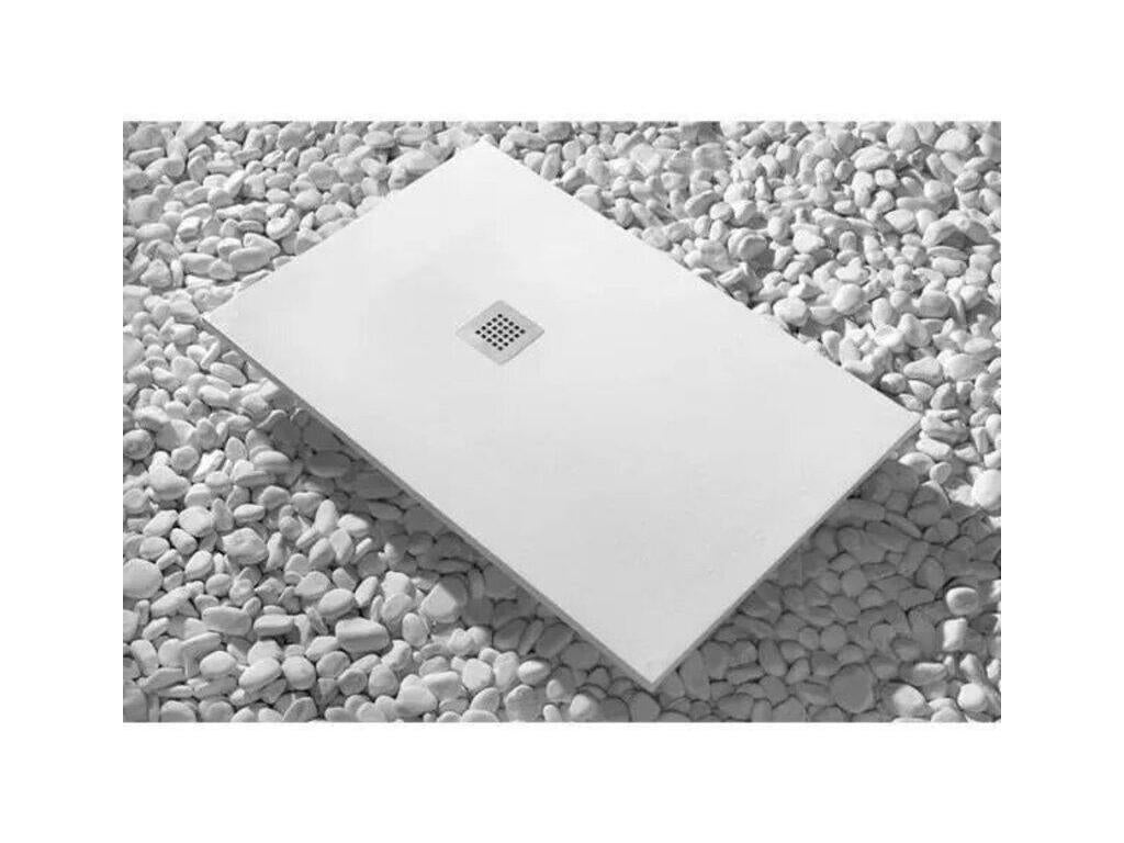 Shower tray 82x156 Decohaute Extra Slim Marmoresina White with Free Drain ZYXV68710