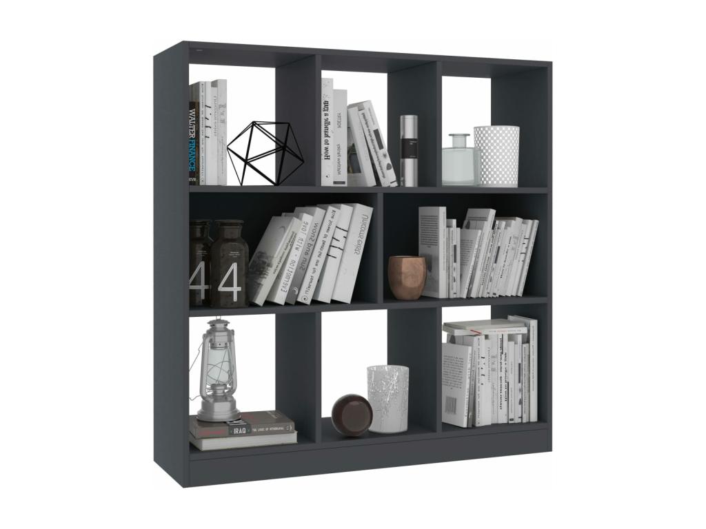 Grey bookcase 97.5x29.5x100 cm Chipboard GWBA12154