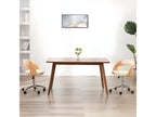 Swivel dining chairs, set of 2, bentwood and faux leather CGQA77766
