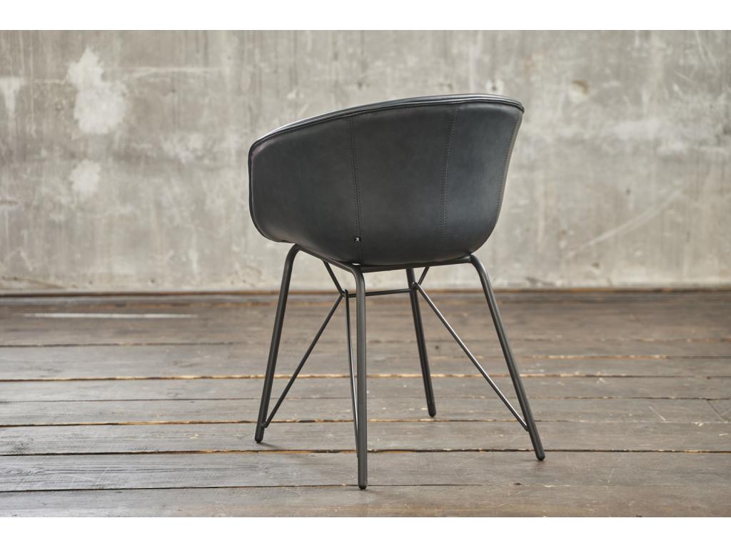 Chair - Blue faux leather - Decohaute SOQL99779