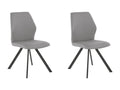 Isobel - 2-piece grey PU dining chair OJWO70894