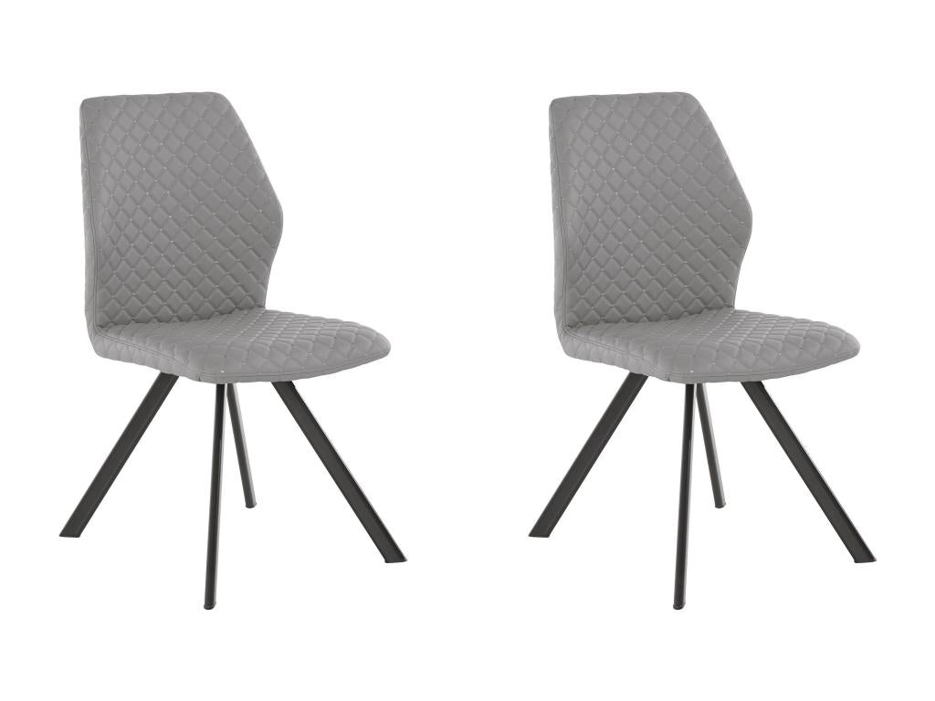 Isobel - 2-piece grey PU dining chair OJWO70894