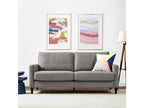 Kaci - 3-seater sofa in grey fabric-look fabric CDKR49438
