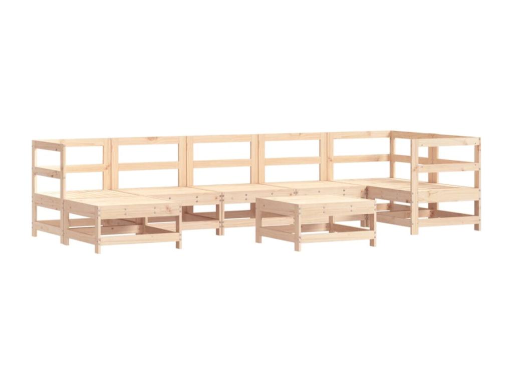 8-piece garden furniture set, solid pine wood, VJJZ48034