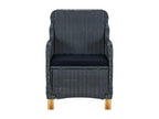 9-piece dining set with cushions, dark grey wicker resin, 10 PRIT42104