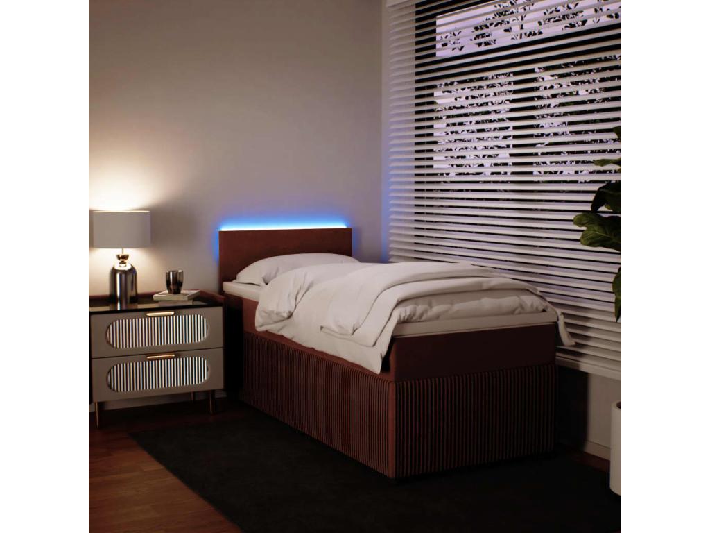 Decohaute bed base with 90x200 cm pink velvet mattress YHYT05135