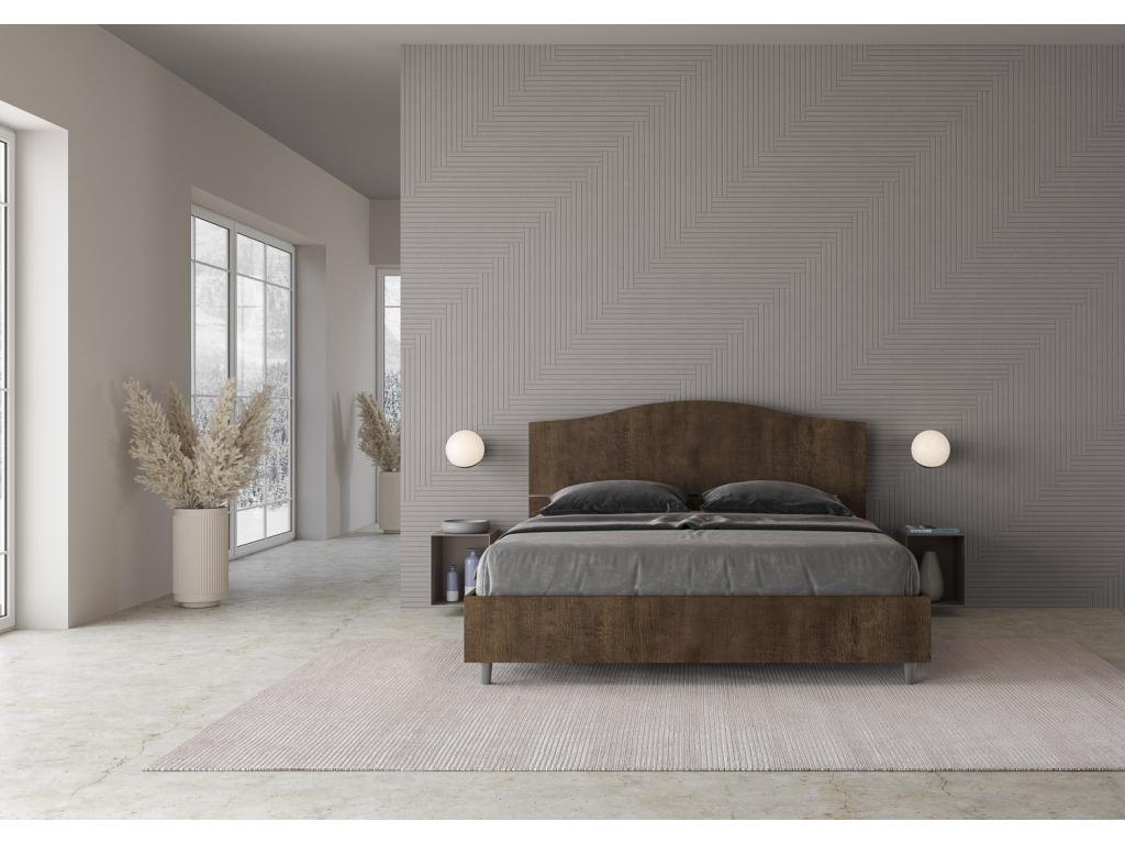 Bed with slatted base 160x190 walnut Decohaute BMDP94728
