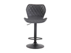 Set of 2 Bar Stools - Faux Leather / Metal - Grey - Decohaute VJBJ42499