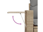 9-piece beige resin wicker garden furniture set with cushions VTQQ42200