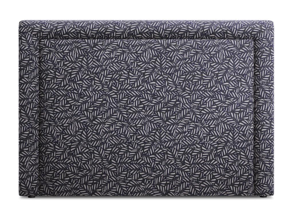 Decohaute - Marie Headboard 180x120cm in navy blue patterned velvet - 180x8x120cm CUFN17781