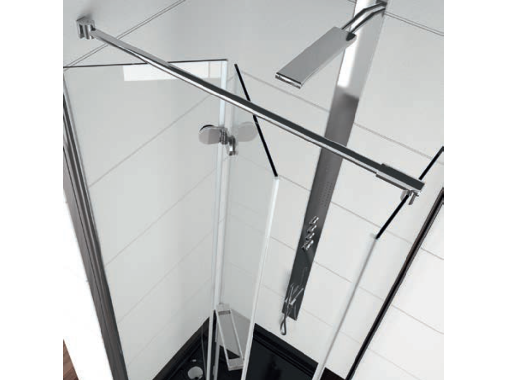 Shower wall stabilizing bar 120 cm Matte Black LLOH18602