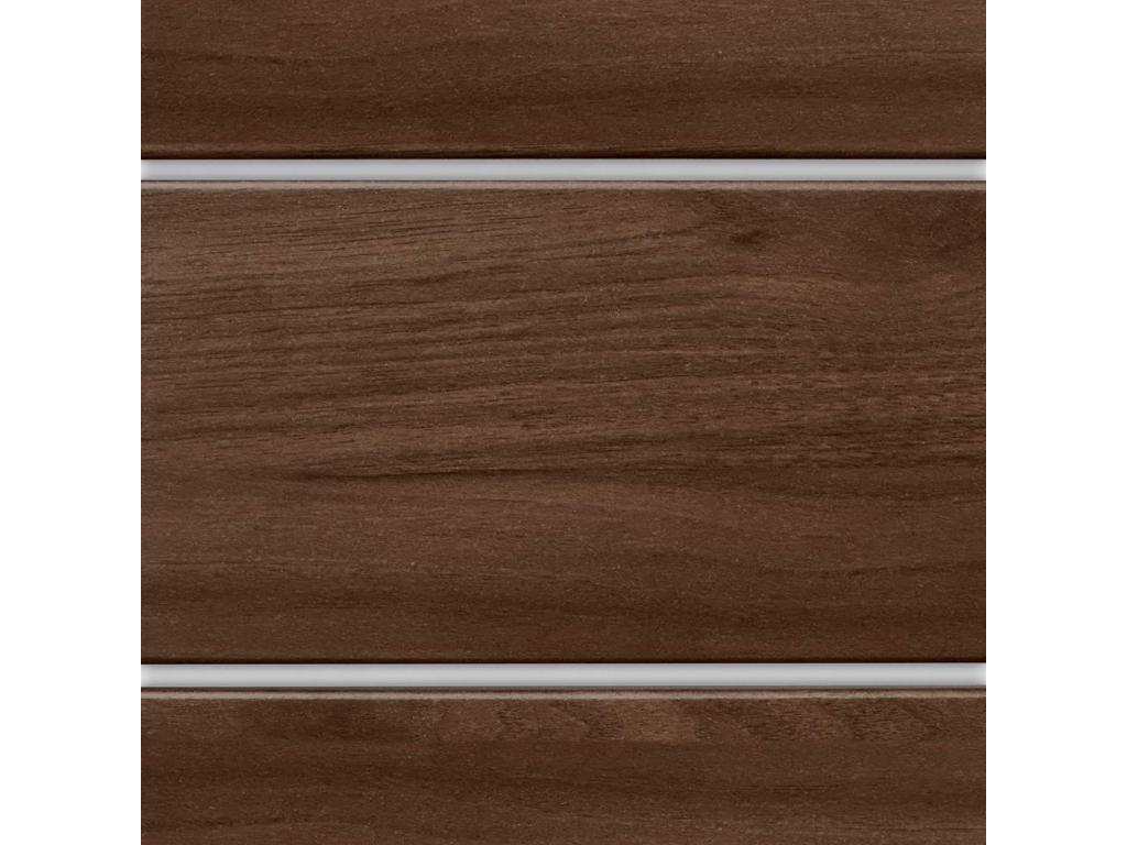 Chezlova Recycled MDF Double Pallet Style Horizontal Headboard 190x46cm for 190cm Beds - Walnut Wood MZKI07418