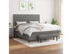 Decohaute bed base with dark grey mattress 160x200cm Fabric IKOK97286
