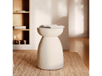 Round side table in white concrete, 35 cm diameter - Decohaute LFUX72993