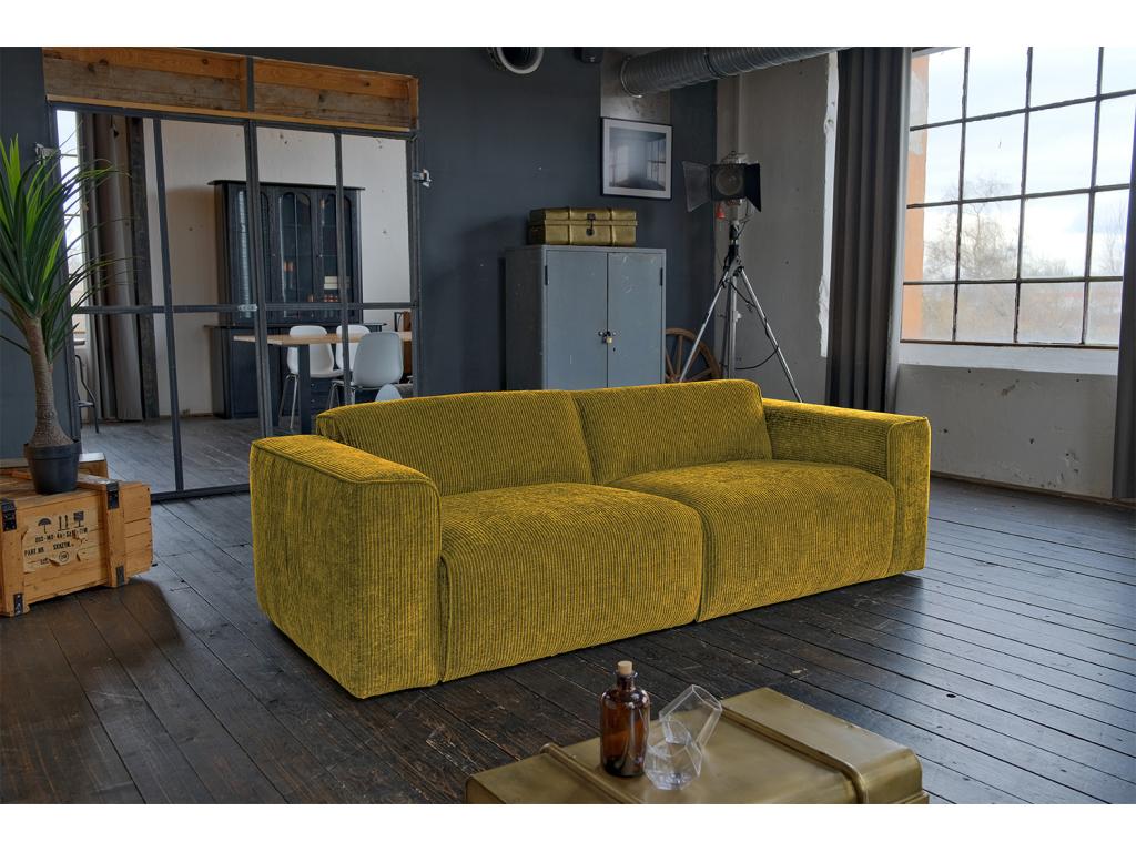Sofa - yellow corduroy - Chezlova KBJJ41718