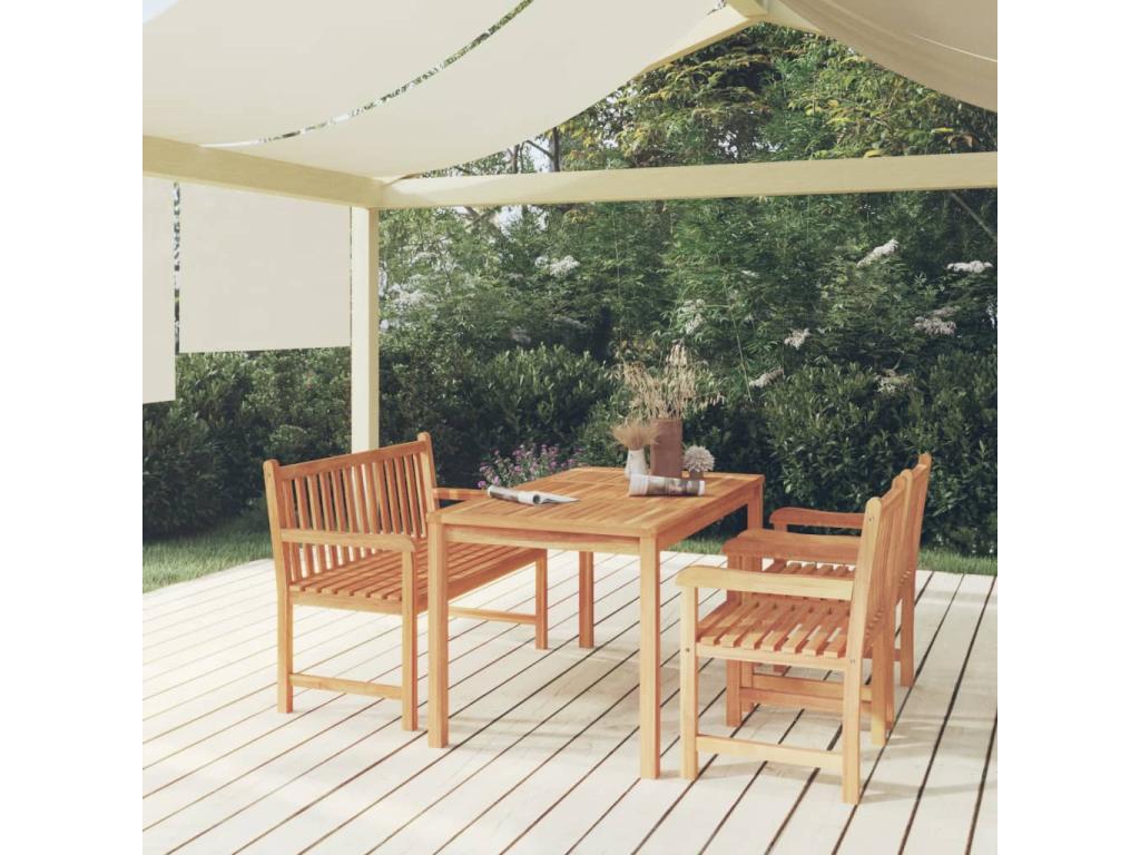 4-piece garden dining set, solid teak wood RDFP50398