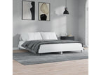 White bed frame 200x200 engineered wood YPNQ19891