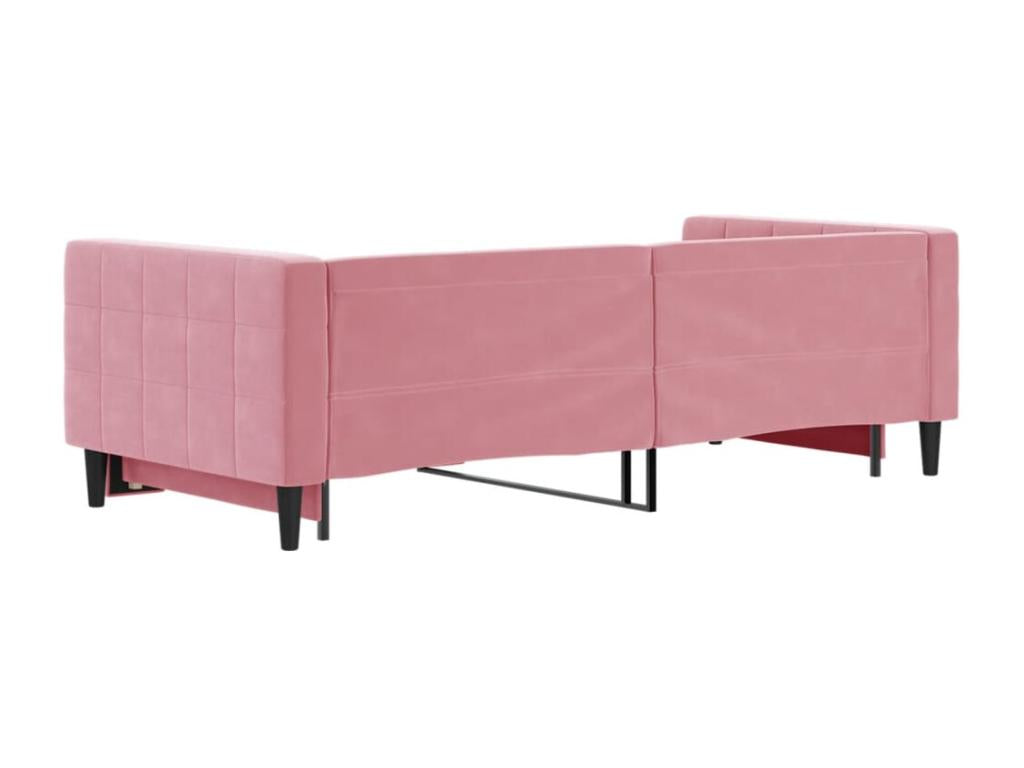 Daybed with pull-out bed (no mattress) pink 90x200 cm PLKD01095