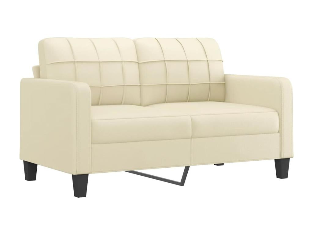 2-piece sofa set with cushions, cream faux leather, JXCT86503