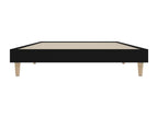 Black bed frame 90x200 cm engineered wood DPSV37187