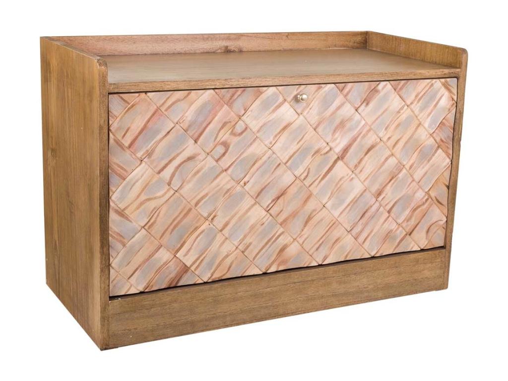 Brown wooden shoe bench 80x38x53 NPCY23745