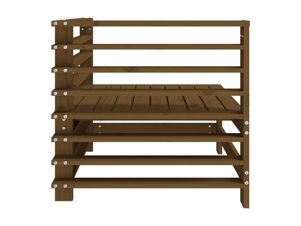 2-piece garden corner sofas, honey brown, solid pine wood FBSS69037