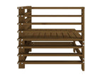 2-piece garden corner sofas, honey brown, solid pine wood FBSS69037