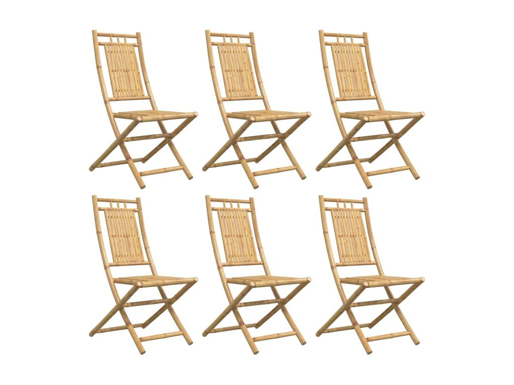 Folding garden chairs, set of 6, 46x66x99 cm, Decohaute IOKA99675