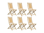 Folding garden chairs, set of 6, 46x66x99 cm, Decohaute IOKA99675