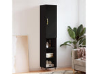 Highboard, Black, 34.5x34x180 cm, Engineered Wood, NQLW45875