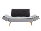 Decohaute convertible sofa in Decohaute II fabric - Light grey and anthracite LHTW82613