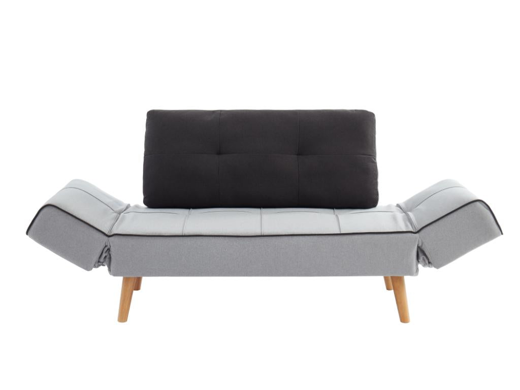 Decohaute convertible sofa in Decohaute II fabric - Light grey and anthracite LHTW82613
