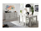Decohaute - Marble Effect Living Room Set: 190cm Table and 3-Door Sideboard FTHK93364