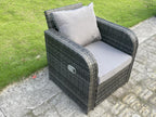 Rattan garden dining set with height-adjustable dining table, 2 reclining chairs, sofa, 3 stools, and side table OMIQ88589